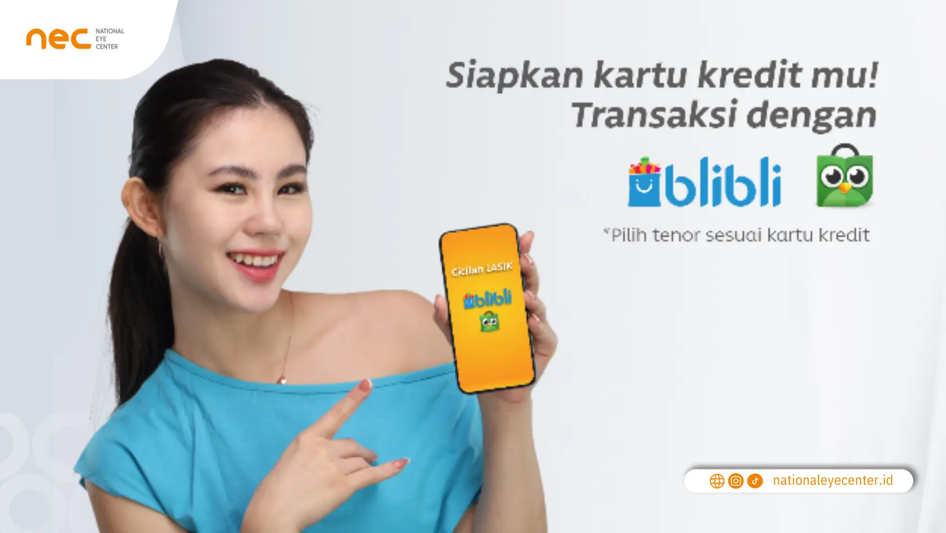 Cicilan Lasik Blibli, Pilih Tenor Sesuai Kebutuhan Untuk Semua Kartu Kredit