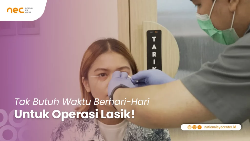 Pasien sedang melakukan pemeriksaan Operasi Lasik