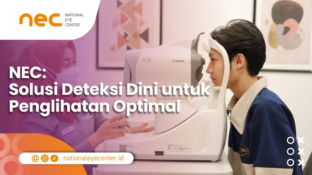 Mata Berair Sebelah: Seorang laki-laki sedang melakukan pemeriksaan mata di National Eye Center.