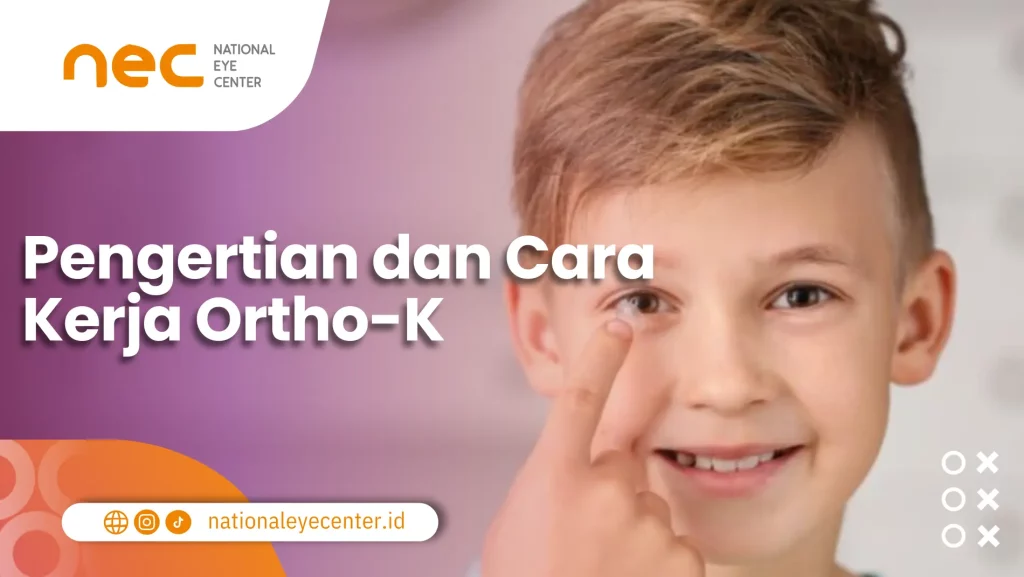 Ortho-K pada Anak: Seorang anak sedang menunjukkan penggunaan Ortho-K.